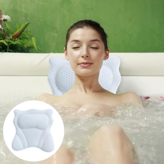 

Роскошная мягкая подушка для ванны для идеальной поддержки шеи и спины, белая спа-минималистичная подушка для ванны, принадлежности для ванной комнаты