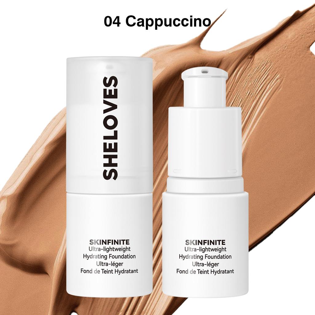 Hydrating Foundation with Dewy Finish, Long-Lasting Full Coverage, Waterproof & Sweat-Resistant