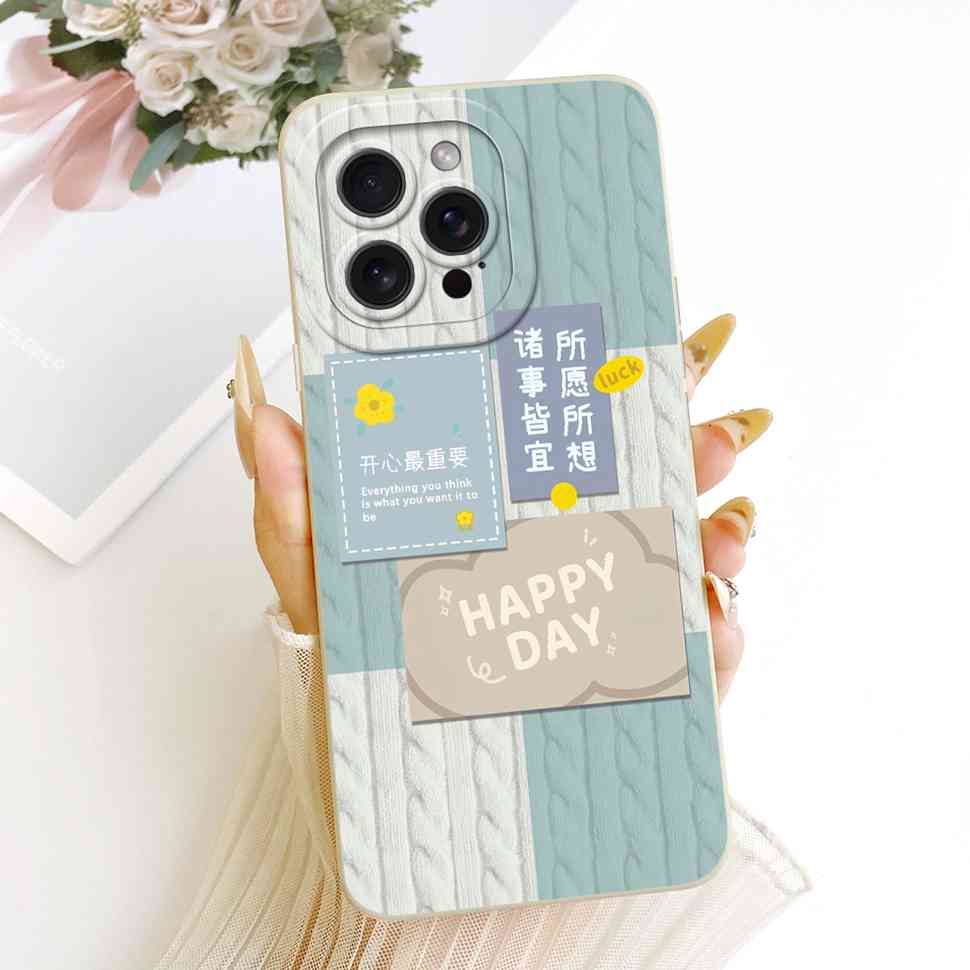 Für iPhone 15 Pro A2848 A3101 Hülle Mode Cartoon Aufdruck Weiche Silikonhülle Für iPhone 15Pro A3102 A3104 Handyhülle Bumper