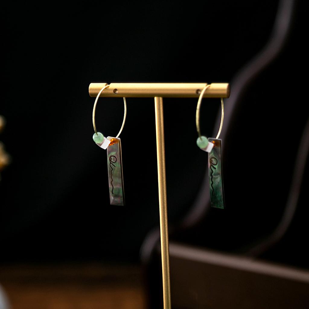 BLINGBAY Women's New Chinese Style Imitation Pearl Earrings Chinese Style Butterfly Drop-shaped Tassel Earrings Simple Hanfu Accessories Retro Jewelry