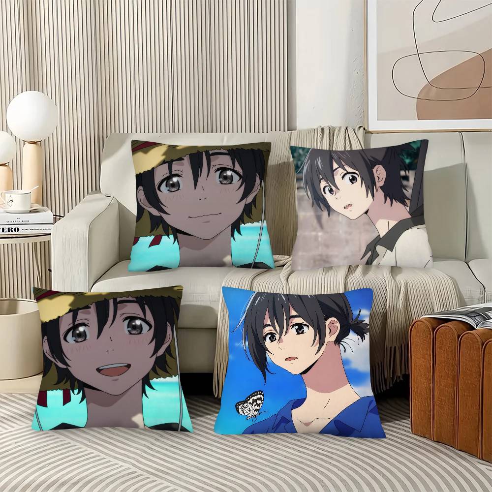Anime The Stranger By The Beach Pillow Case Fashion Square Pillowcase Bedroom Sofa Room Ins Decoration Leisure