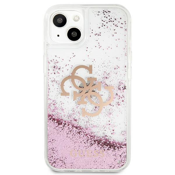Guess Guhcp13Slg4Gpi iPhone 13 Mini 5,4Růžový/Pink Pevný obal 4G Velký tekutý třpyt