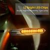 Universal LED Sequential Motorcycle Turn Signal Waterproof 12V Flowing Flasher Amber Blinker Indicator Lamp Light