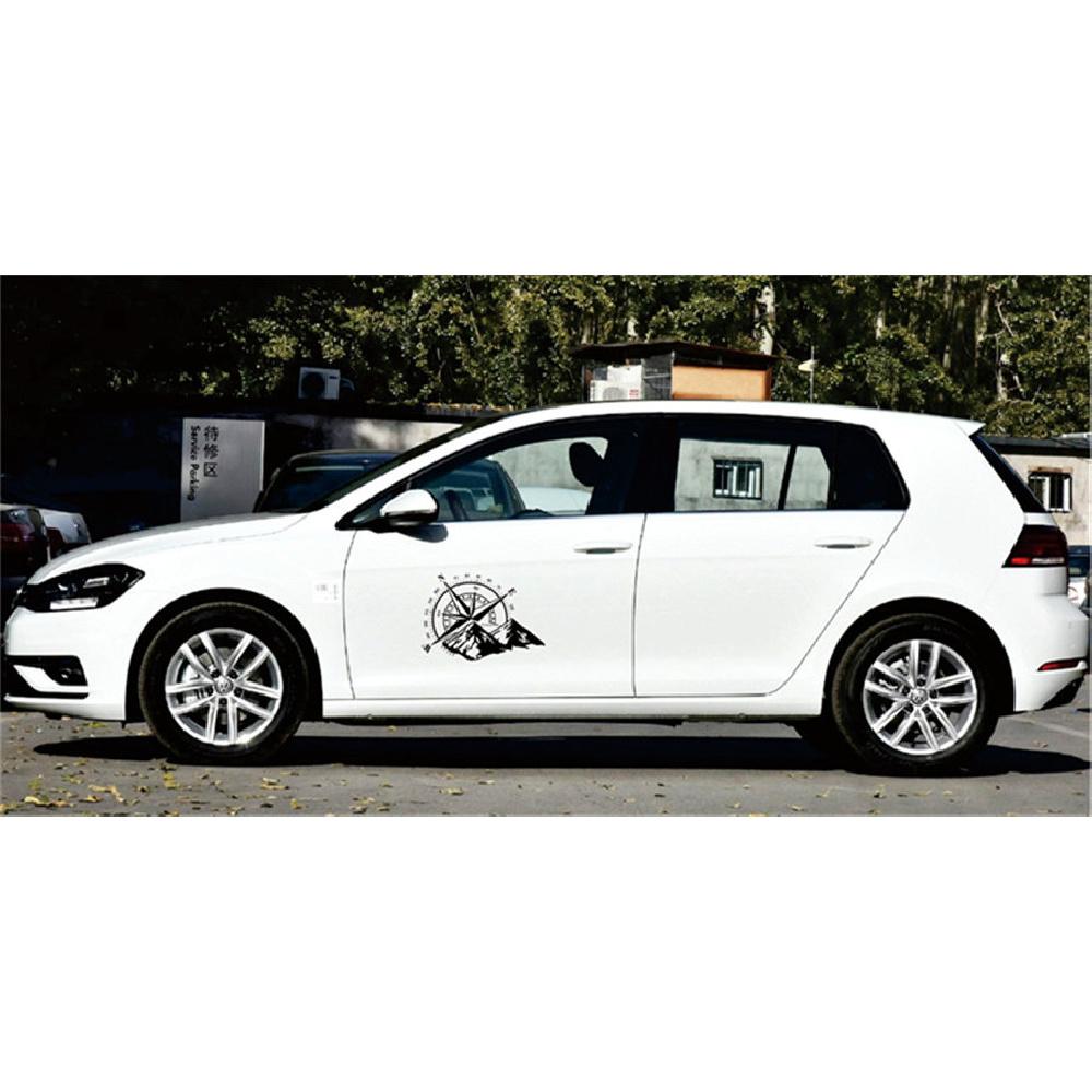 Car Off Road Suv Window Glass Hoods Body Side White Compass Totem Decal Sticker