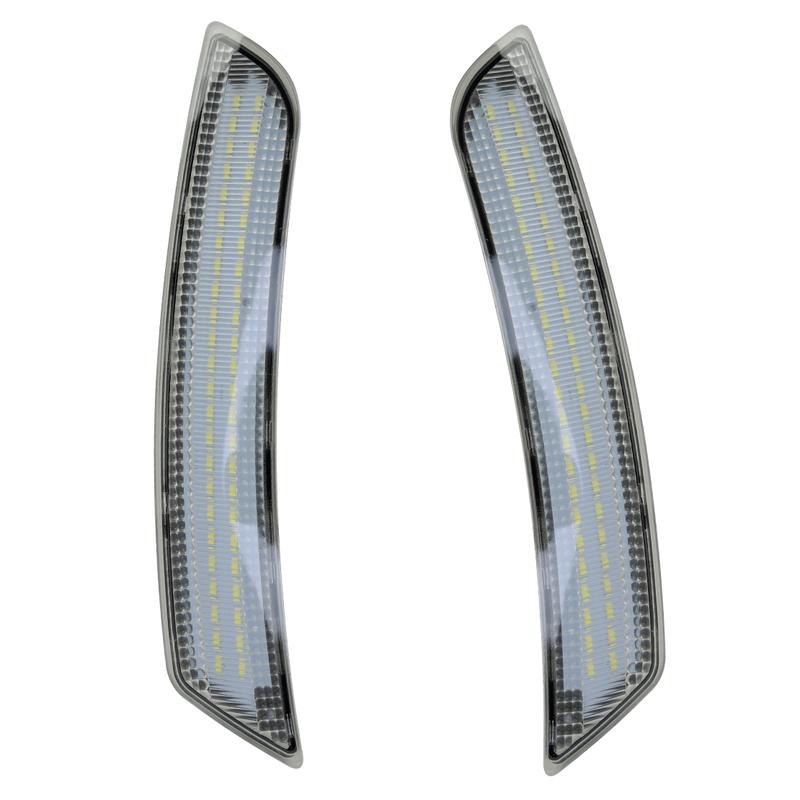 1 Pair Front Side Marker Lights Fit for Cadillac CTS Performance Premium Vsport ATS Chevrolet Camaro Clear Lens White LED