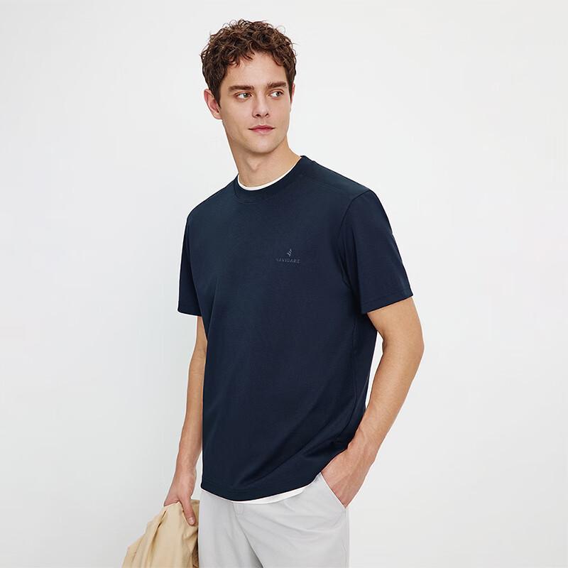 Navigare Men's Cooling Business Casual Round Neck T-Shirt