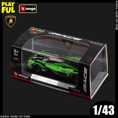 New In Stock Bburago 1:43 24h Le Mans Racing Lamborghini Sc63 Porsche 963 Alloy Miniature Diecast Model Acrylic Packaging Toys