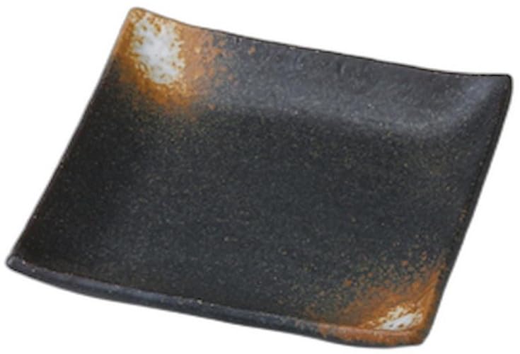 

Черная Бидзэн Квадратная Средняя Тарелка x x Квадратный Сэтомонохонпо [17.6 17.6 3см] Тарелка, Средняя, Керамика,