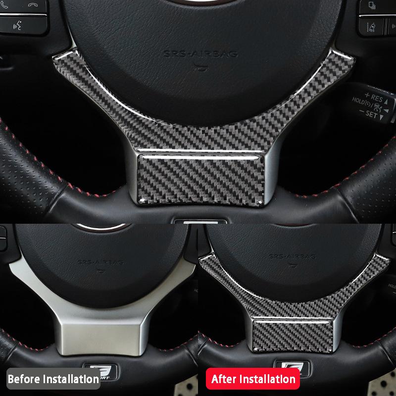 Carbon Fiber Water Cup Gear Steering Wheel Full Kit Interior Trim Sticker Decoration Style Car Accessories For Lexus IS250