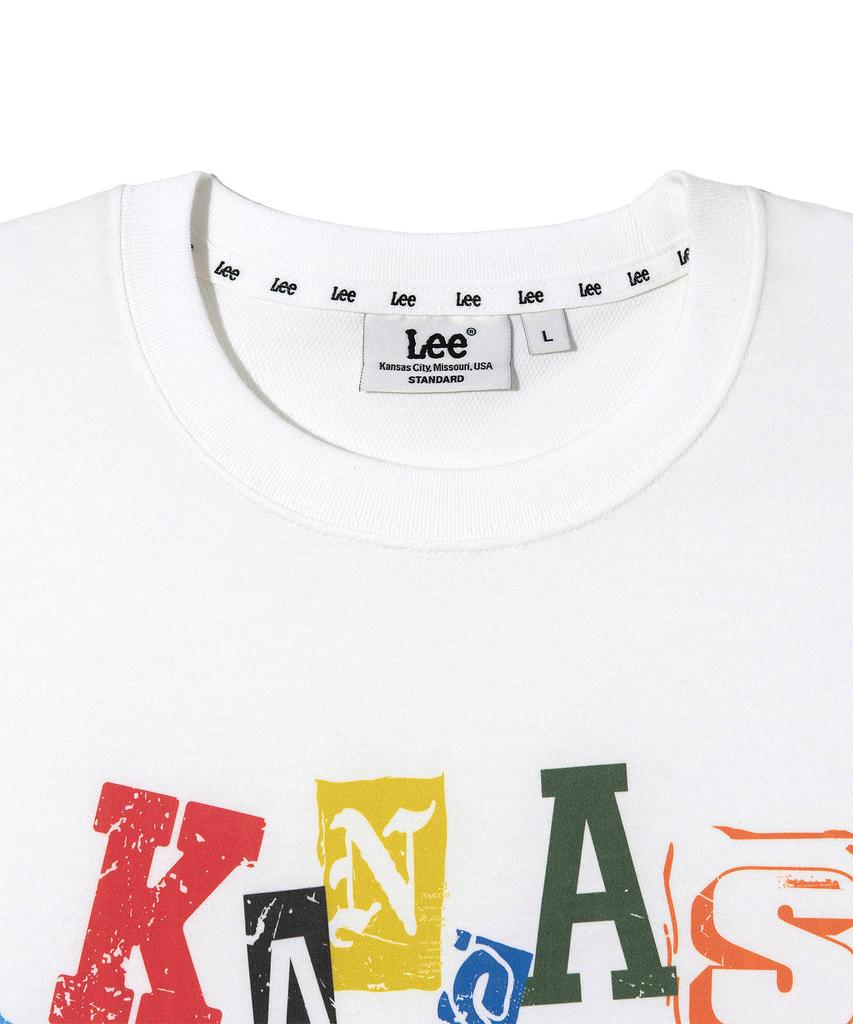 LEE Letter Collage Short Sleeve T-Shirt White
