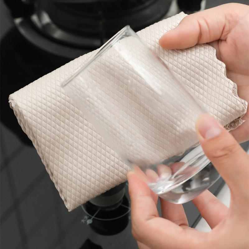 5/10 Pcs Microfiber Glass Cleaning Cloth Kitchen Reusable And Washable Kitchen Housework Tableware Wipe Cloth Cleaning Tools