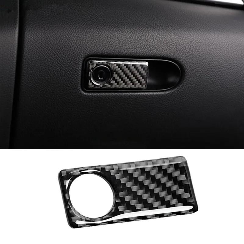 Carbon Fiber Car Accessories Co-pilot Storage Box Switch Panel Decals Cover Sticker For Mercedes Benz C Class W205 GLC X253