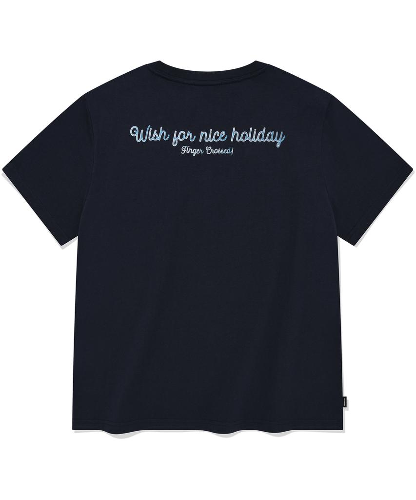 COVERNAT WOMAN Doodle Turtle T-Shirt Navy