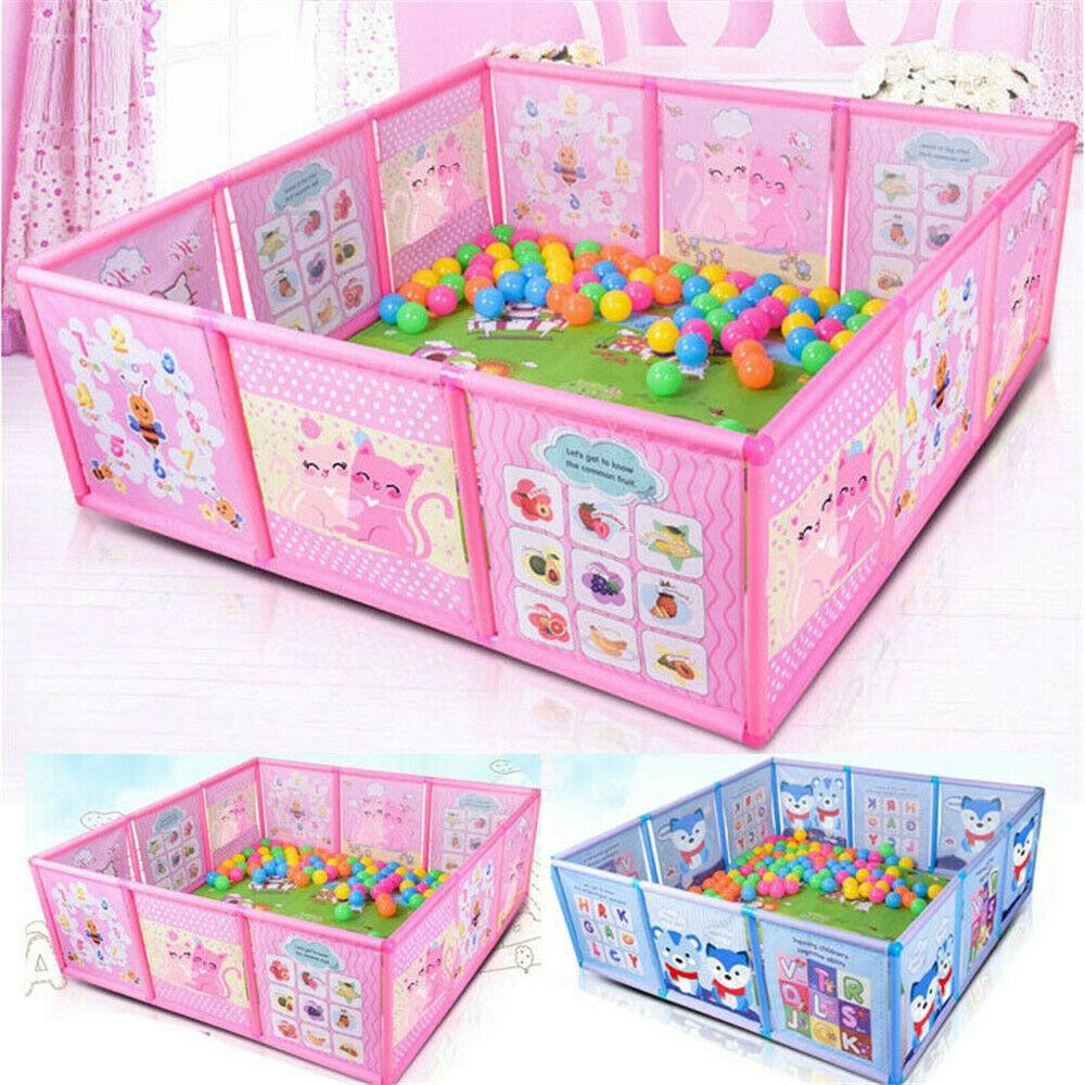 Plastic Folding Baby Safety Fence Baby Playpen Fence Pool Guard Protection Products Infant Crawling Guardrail Step 120*120*42CM