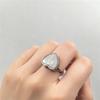 Openable Heart Shape Daily Wear Rings Stainless Steel Texture Stylish Women Rings Suitable for Anniversaries Dating