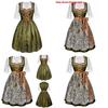 Bavarian Beer Festival Dress For Women With Polyester Fabric Halloween Costume For Stage Performance