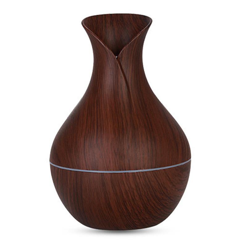 LED Wood Grain Aroma Diffuser 200ML Ultrasonic Humidifier Essential Oil for Home Office Bedroom Decorator