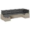 VidaXL Ensemble de canapés de jardin 7 pièces avec coussins gris clair en poly rattan 3359101