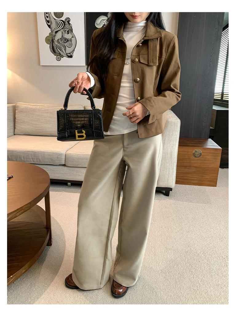Women's Slim-Fit Half-High Neck Base Layer Long-Sleeve T-Shirt, Autumn/Winter Style with Cinched Waist and High-End Feel.