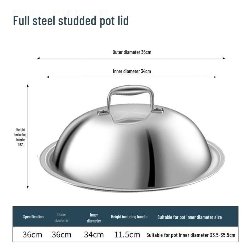 Xihe High Arch Stainless Steel Pot Lid