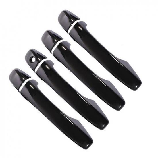 Gloss Black Door Handle Cover Trim Accessories Fit For 2011- Sienna