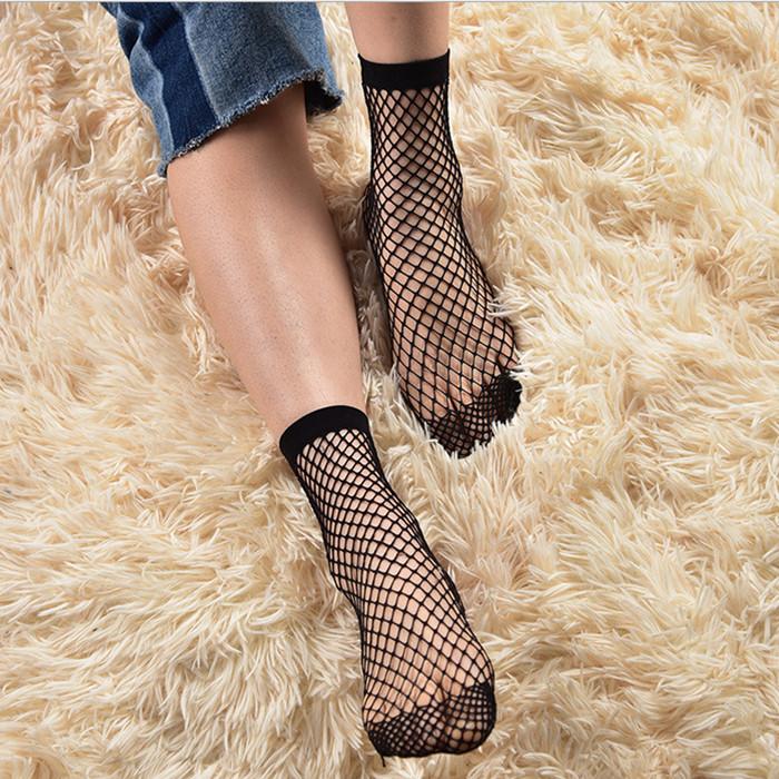 1Pair Chic Streetwear Women's Harajuku Candy Color Breathable Fishnet Socks Sexy Hollow Out Nets Socks Ladies Sweet Mesh Sox