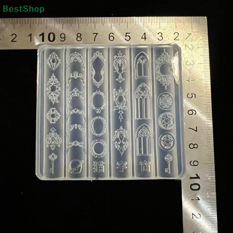 3D Silicone Nail Art Mold European Style Retro Patterns Candlestick Candle Design Decor DIY Transparent Manicure Template