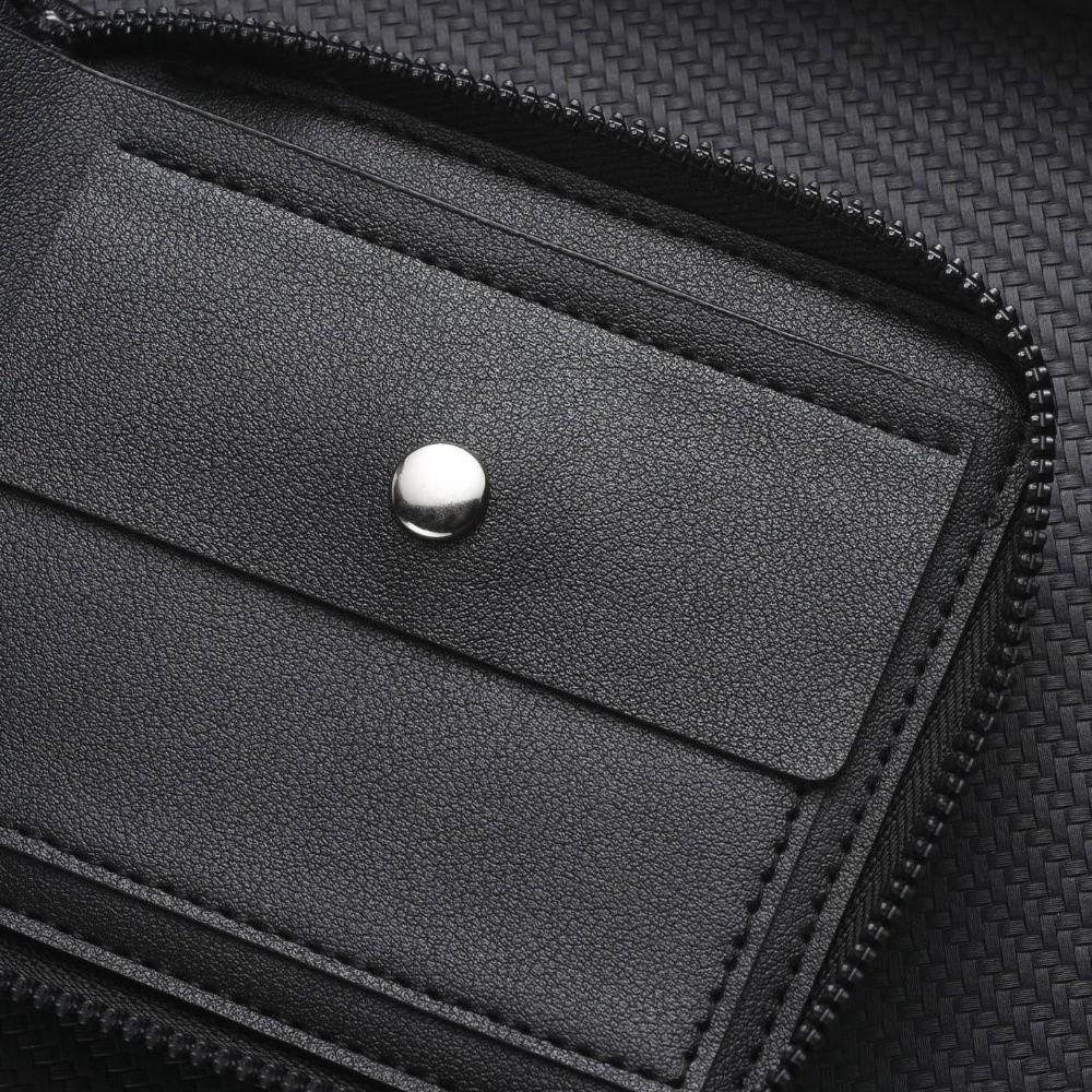 Solid Color Men's Wallet PU Leather Coin Purse Card Bag Business Card Holder  Daily