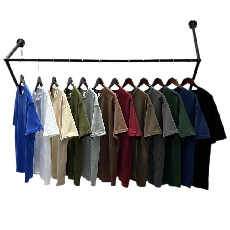 Men's Pure Cotton Short-sleeved T-shirt Summer Round Neck Business Casual Simple Versatile Solid Color Top Men's Clothing