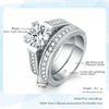 Wedding Rings For Women Classic AAA+ Cubic Zirconia Silver Couples Lovers Finger Ring Jewelry DWR606