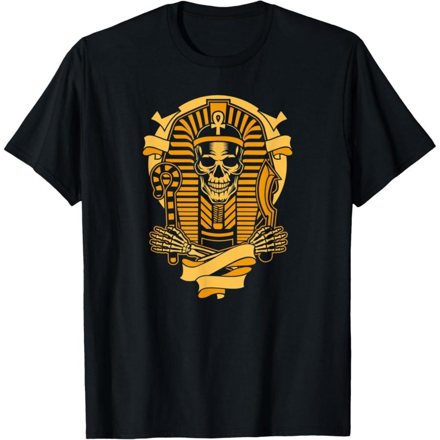 

Pharaoh Egyptian God Graphic _ Best Mummy Skull T-Shirt XXXXXL чорний