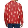Men's Casual Christmas Print Button Long Sleeve Shirt