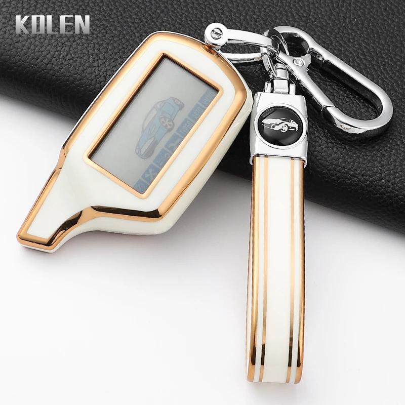 Fashion Tpu Car Key Case Cover For Starline B9 B91 B6 B61 A91 A61 V7 Russian Two Way Version Lcd Car Alarm Keychain Protector