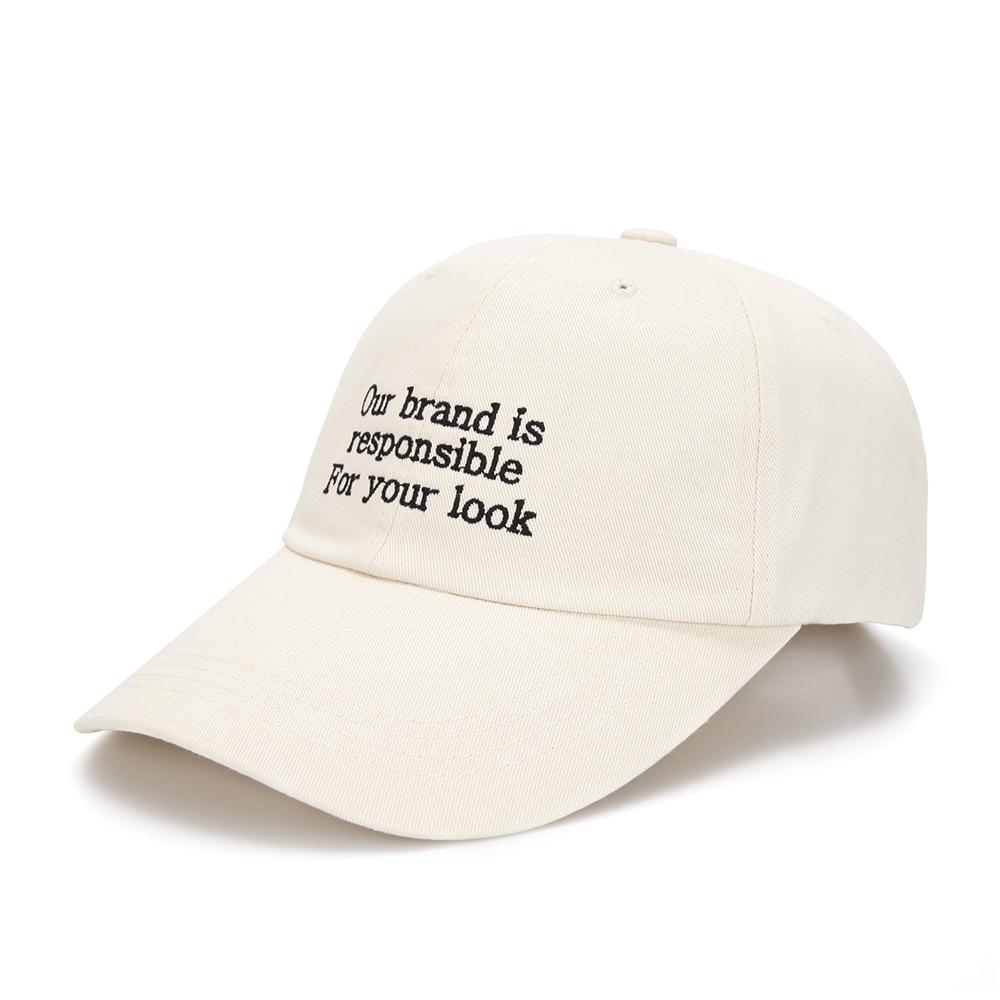 ULUK Lucida Embroidered Cotton Ball Cap_Ivory