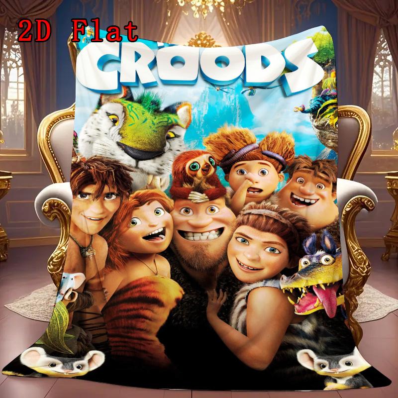 The Croods 2D Flat Pattern Flannel Blanket High quality All Seasons Warmth and Comfort Perfect for Christmas Gifts.DMT0925536