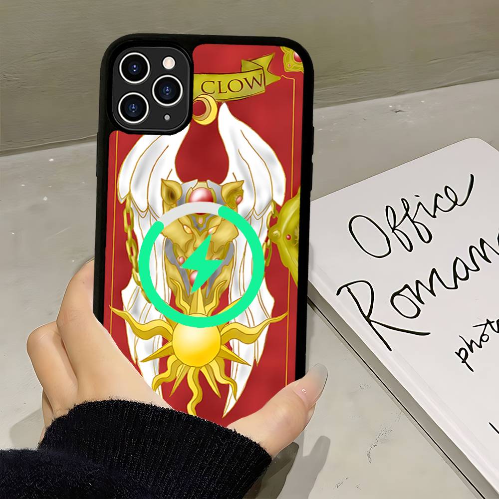 Anime C-CardcaptorS S-Sakura For Magsafe Magnetic Phone Case Wireless PC+TPU For IPhone 11 12 13 14 15 16 17 Pro Max Plus