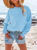 2024 Women's Autumn/Winter Plus Velvet Long Sleeve Hoodie - Loose Fit, Solid Color