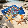 Asciugamano da Spiaggia Personalizzato con Nome e Stampa PAW Patrol, per Viaggio Campeggio Festa in Spiaggia Decorazione Casa, Regalo di Compleanno per Famiglia e Amici