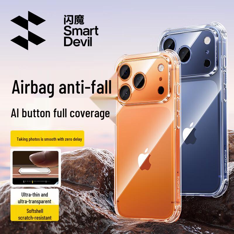 

Shinego AI Camera Button Airbag Anti-Drop Clear Case for iPhone