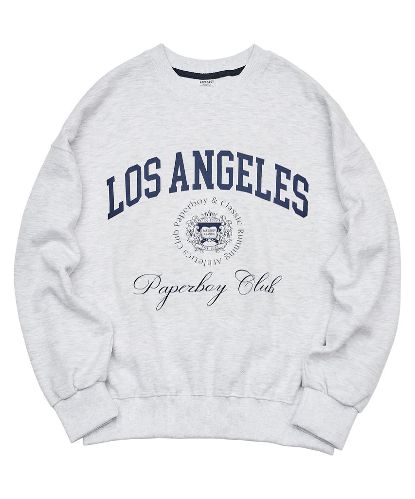 PAPERBOY Los Angeles Sweatshirt - White Melange