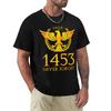 1453 Nie Vergessen Rom Fall von Konstantinopel T-Shirt Strapazierfähiges Arbeitskleidung T-Shirt