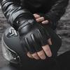 Sheepskin Motorcycle Gloves Breathable and Non Slip Summer Men's Genuine Leather Half Finger Sports Motorcycle Riding Gloves