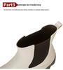 Korean Style Women's Waterproof Chelsea Rain Boots - Mid-Calf Rubber Overshoes with Thick Sole Fashion.