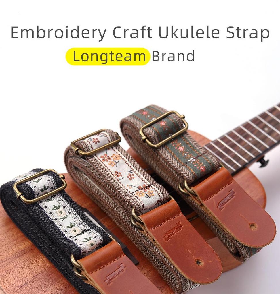 Longteam Embroidered Ukulele Strap