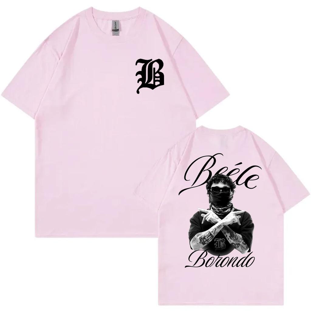 T-shirts Graphiques Double Face Rapper Beele Unisexes Hip Hop Vintage Manches Courtes Mode d'Été Décontractés T-shirts en Coton