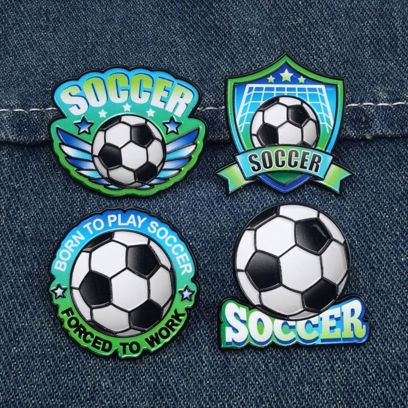 Handmade 3D Soccer Event Football Enamel Pin Zinc Alloy Brooch For Fan Collectors And Fashion Accessories