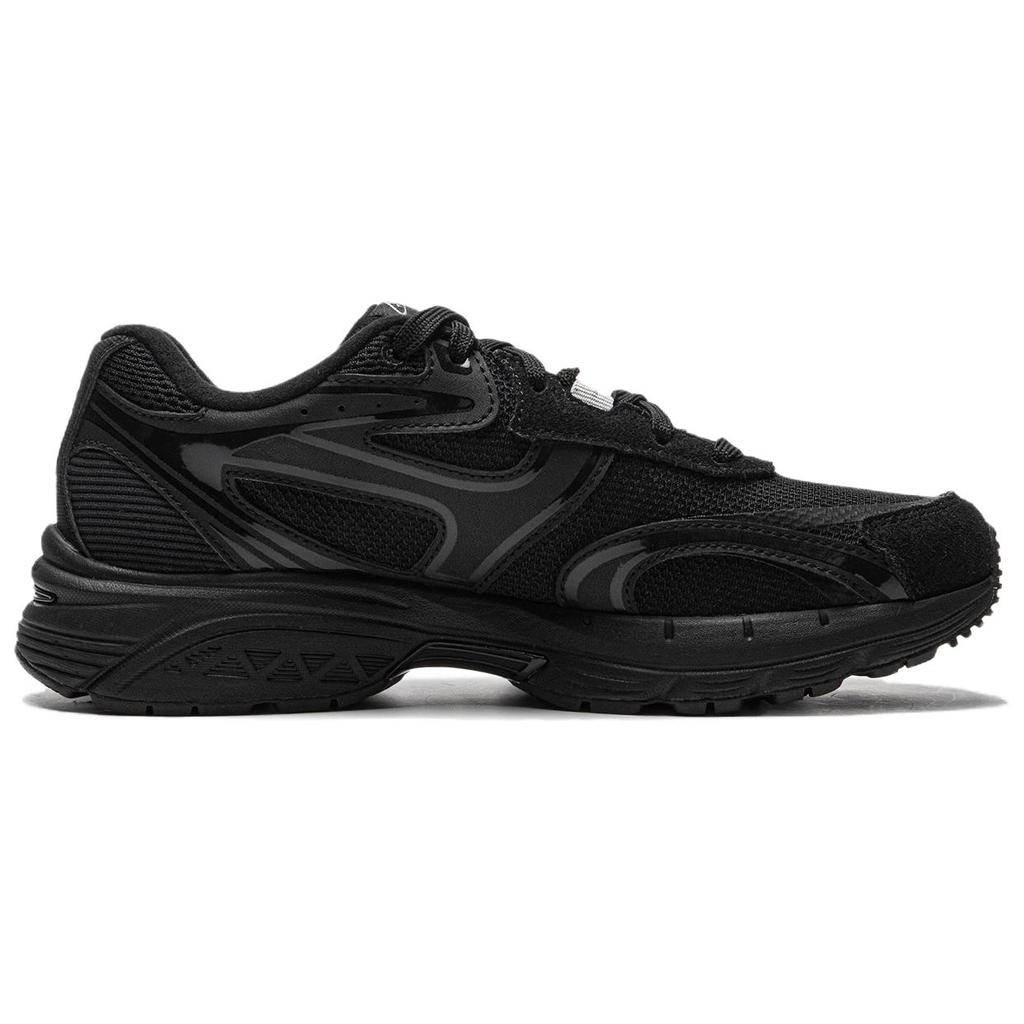 Li Ning P1000 Simple Comfortable Rebound Shock Absorption Low-Top Casual Running Shoes Women sneaker Black AGCU412-3