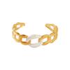 Fashion Magazine Style Stainless Steel Open Bracelet Hollow Dropping Oil Jewelry Accessory New Arrival