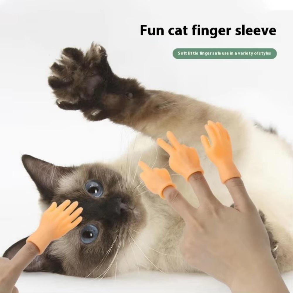 Children Novelty Funny Mini Hand Toy - Creative Soft Silicone Fingertip Teasing Cat Massage Pet Supplies For Kids