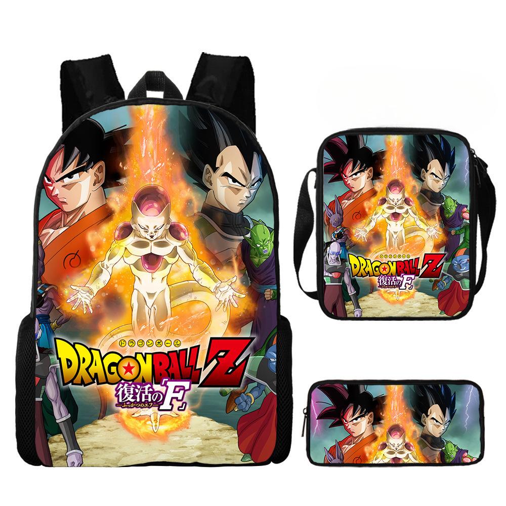 Primary And Secondary School Students Dragonball Schoolbag Three-Piece Cartoon Animation Backpack